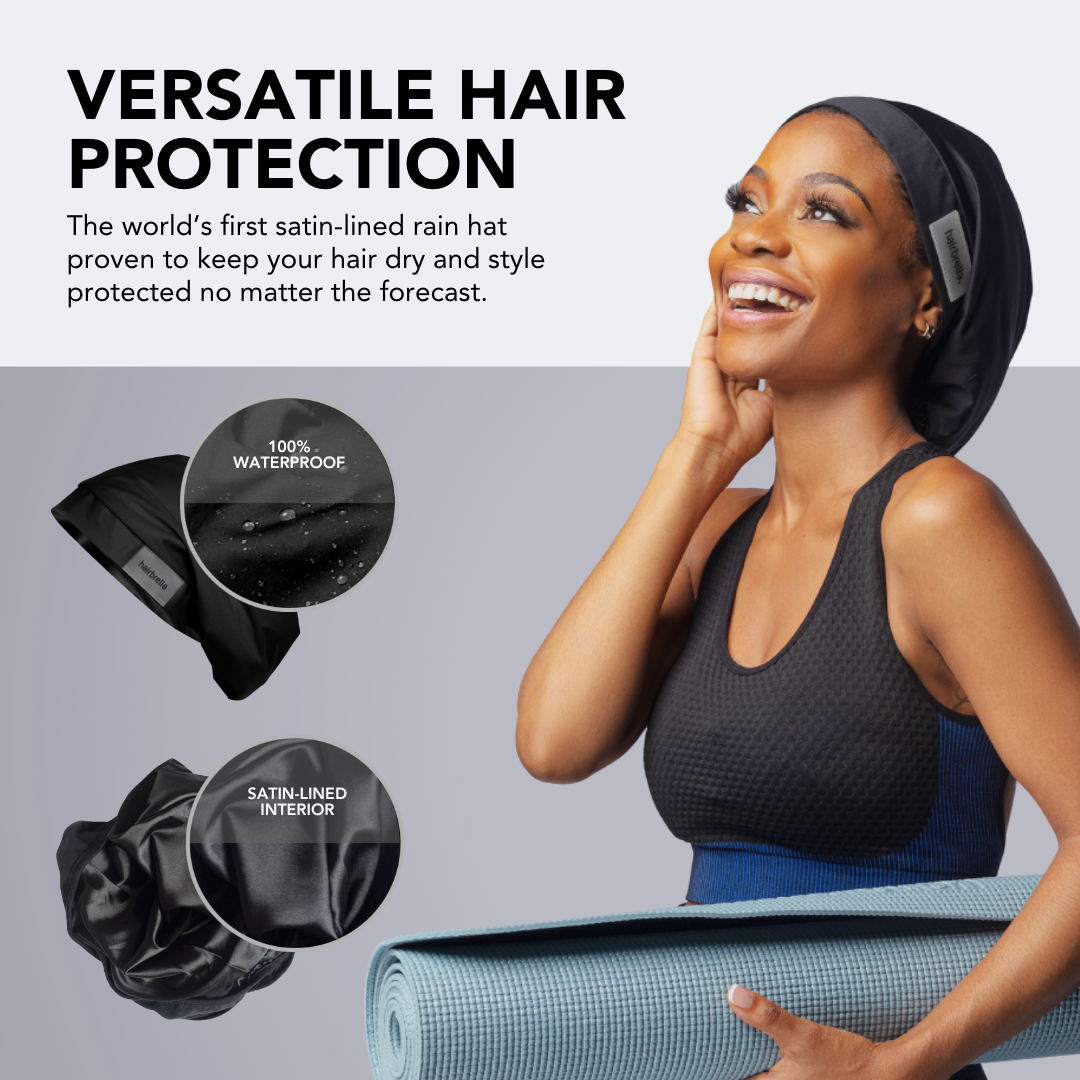 Hairbrella - Wholesale Raincoat - Women's - Hairbrella Lite Satin-Lined Rain Hat14