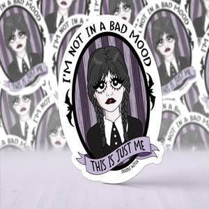 6/12Sheets Wednesday Addams Children Puzzle Stickers Make-a-Face