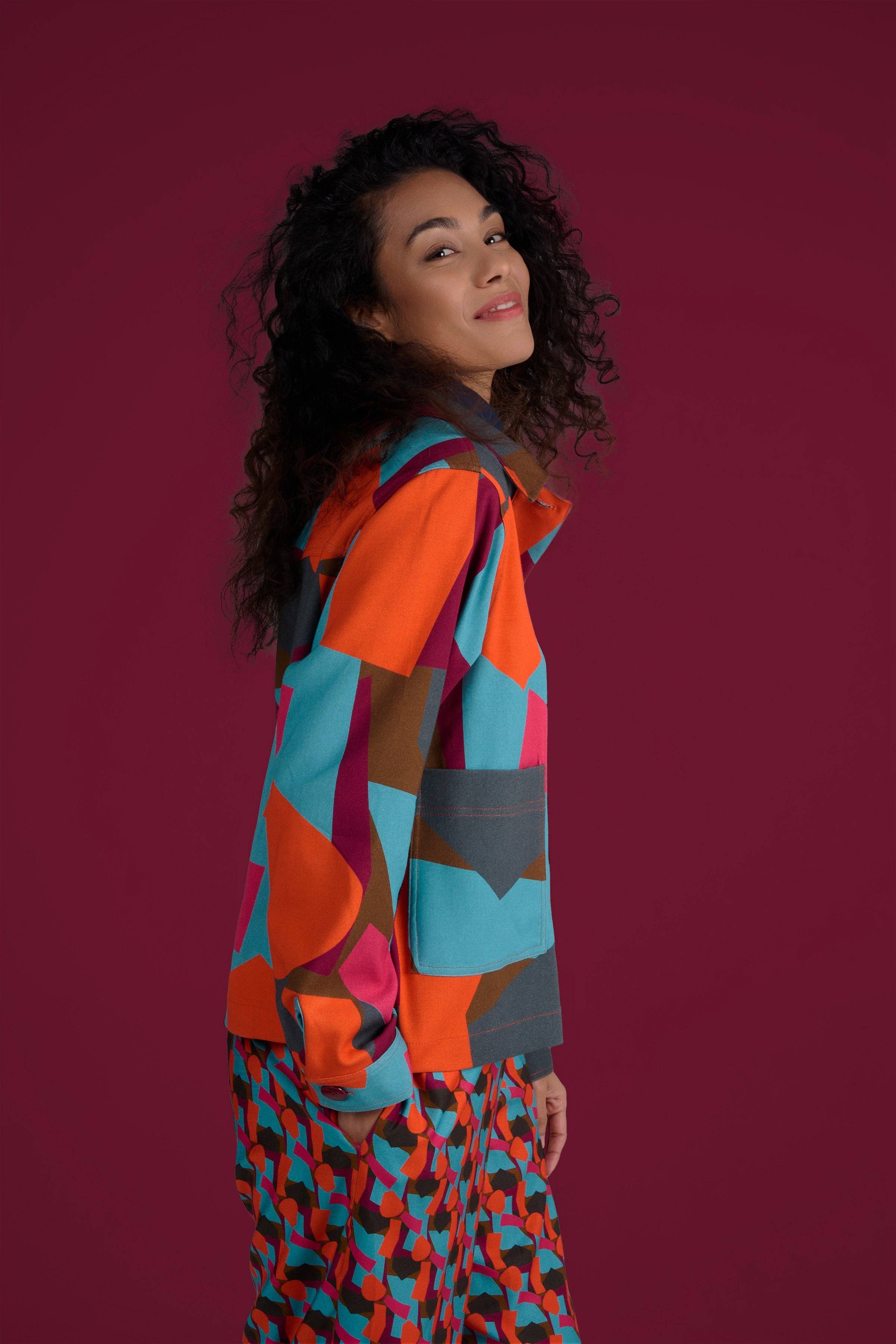 MADE IN SENS - Wholesale Jacket - Women's - ORANGE VINYL BATTLE JACKET3