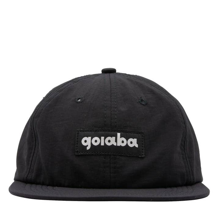 Chapeau en nylon à 6 panneaux - noir pour la vente par goiaba esporte clube