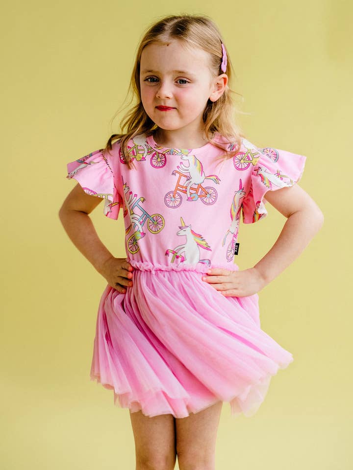 VESTIDO DE TULE UNICORN BIKE CHERIE por atacado de Rock Your Baby