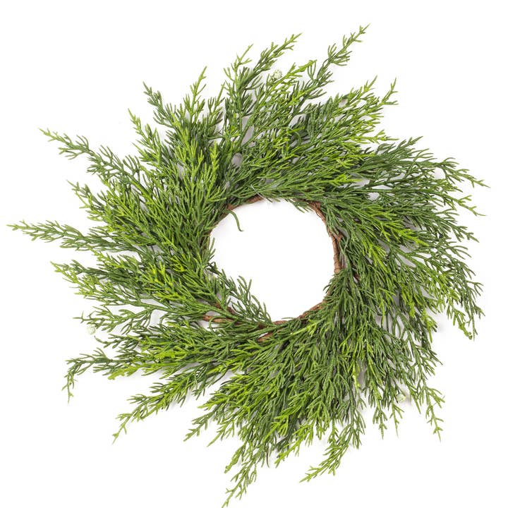Blossom Bucket & Crossroads Home - Wholesale Wreath - 12" Small Cypress Candle Ring