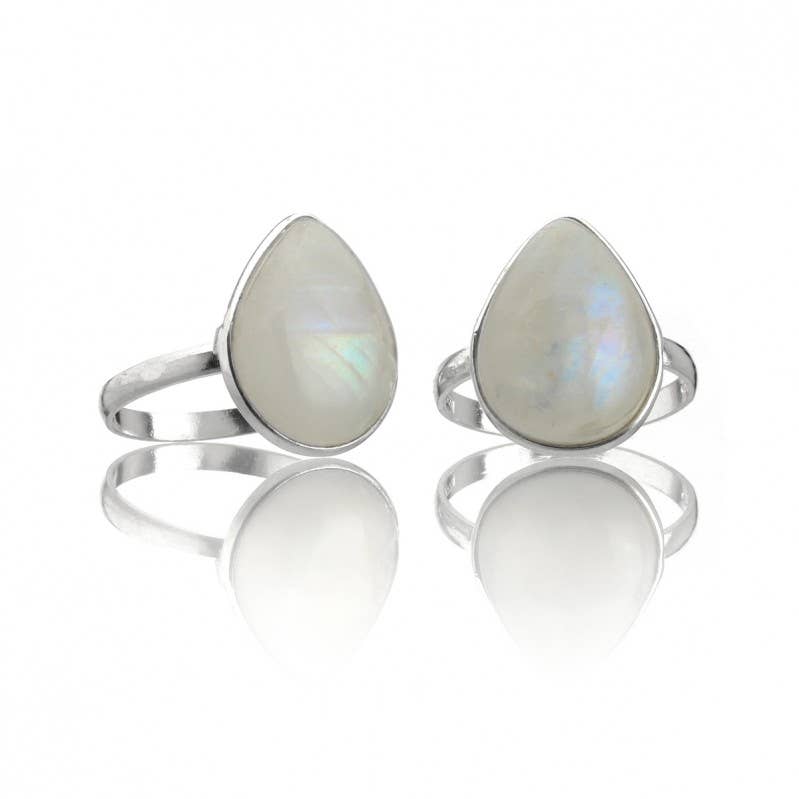 UniArt - Wholesale Single Stone/Solitaire Ring - Basic Ring Tear, Stone and Silver5