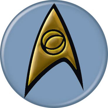 Ata-Boy - Wholesale Lapel Pin/Button - Star Trek Science Insignia Buttons 1.25" Round