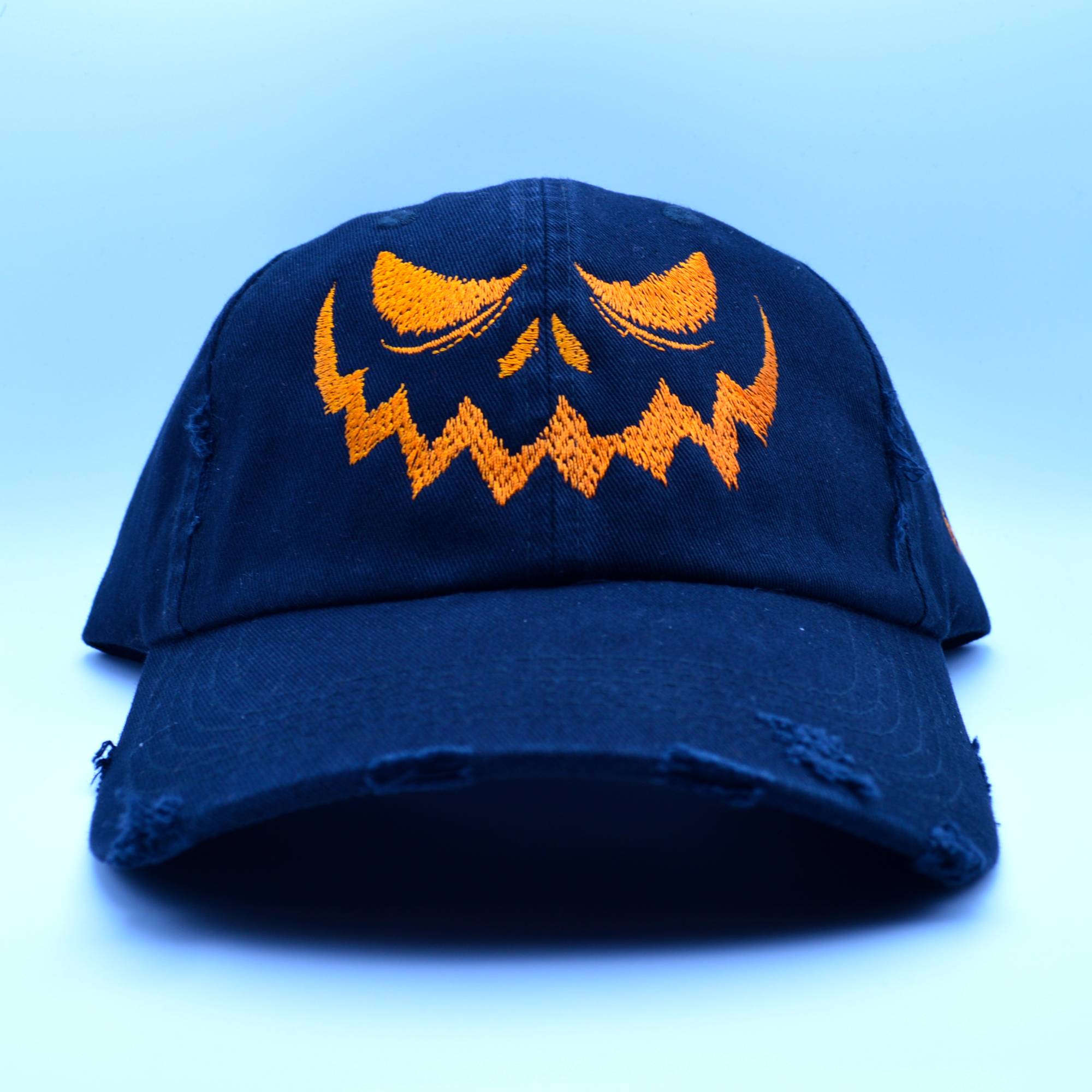 Thread By Dawn - Wholesale Baseball Cap - Unisex - Jack O' Lantern Embroidered Baseball Hat3