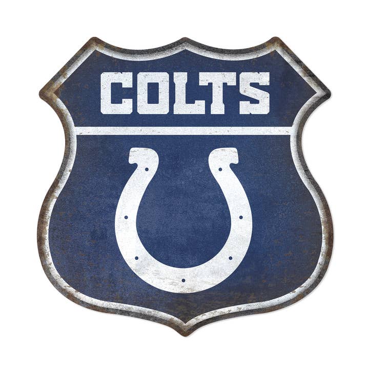 NFL Football Indianapolis Colts Rustic Metal Route Sign for wholesale by Rico Industries