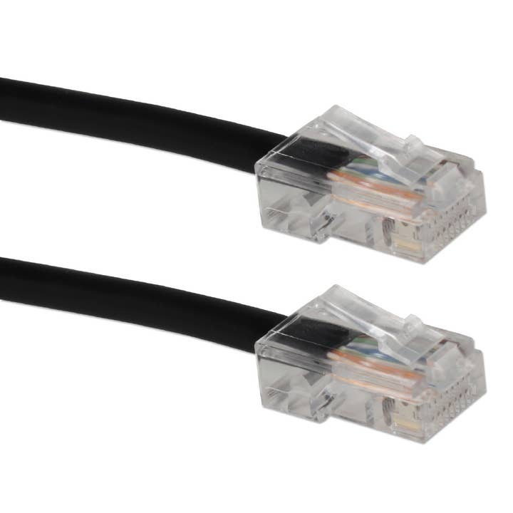 CAT6 Gigabit Solid Black Patch Cord with POE Support for wholesale on Faire