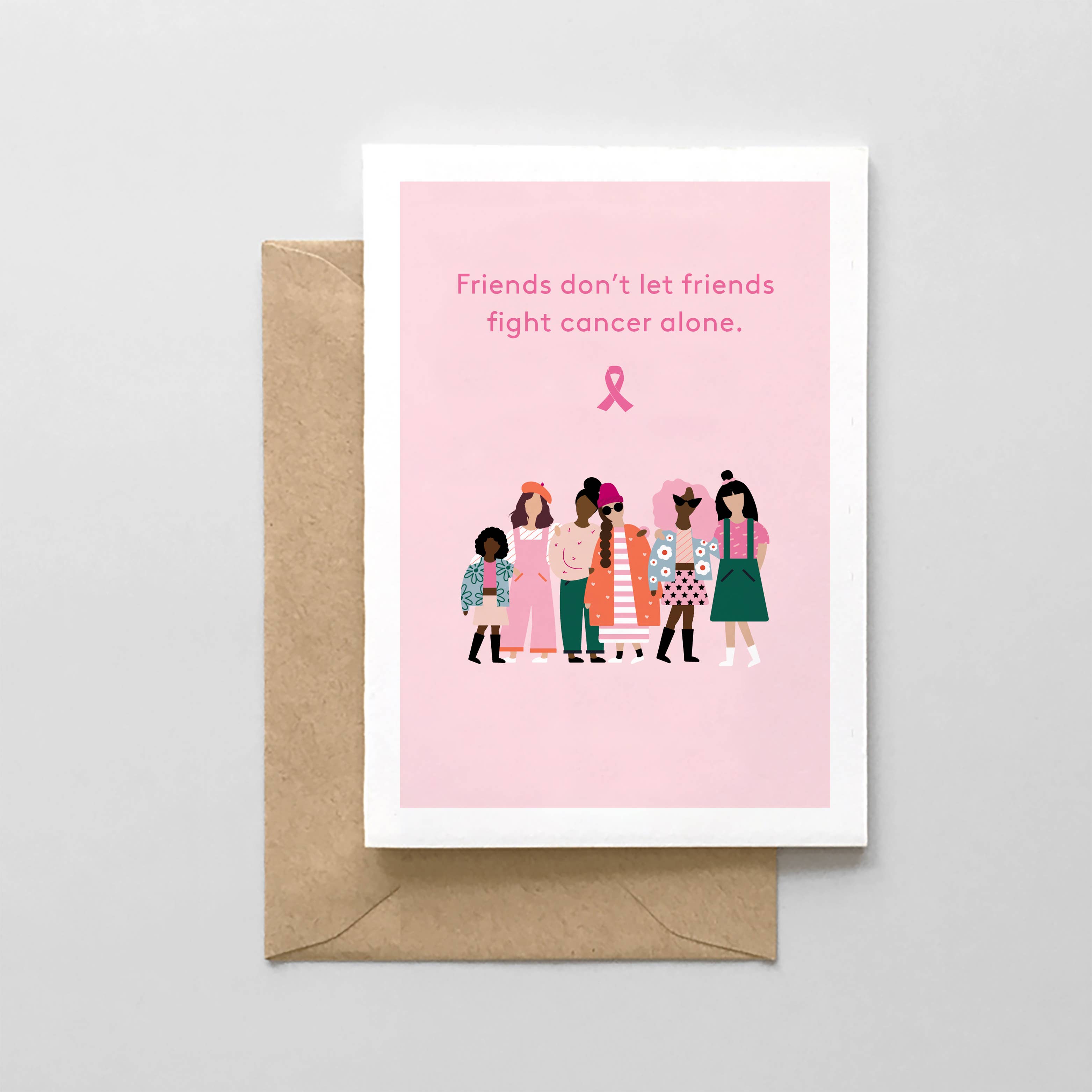 Spaghetti & Meatballs – wholesale Friendship card – Friends Don't Let Friends Fight Cancer Alone