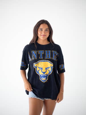 Pitt Southern Split Oversized Band Tee for wholesale by Gameday Social Apparel Co.®
