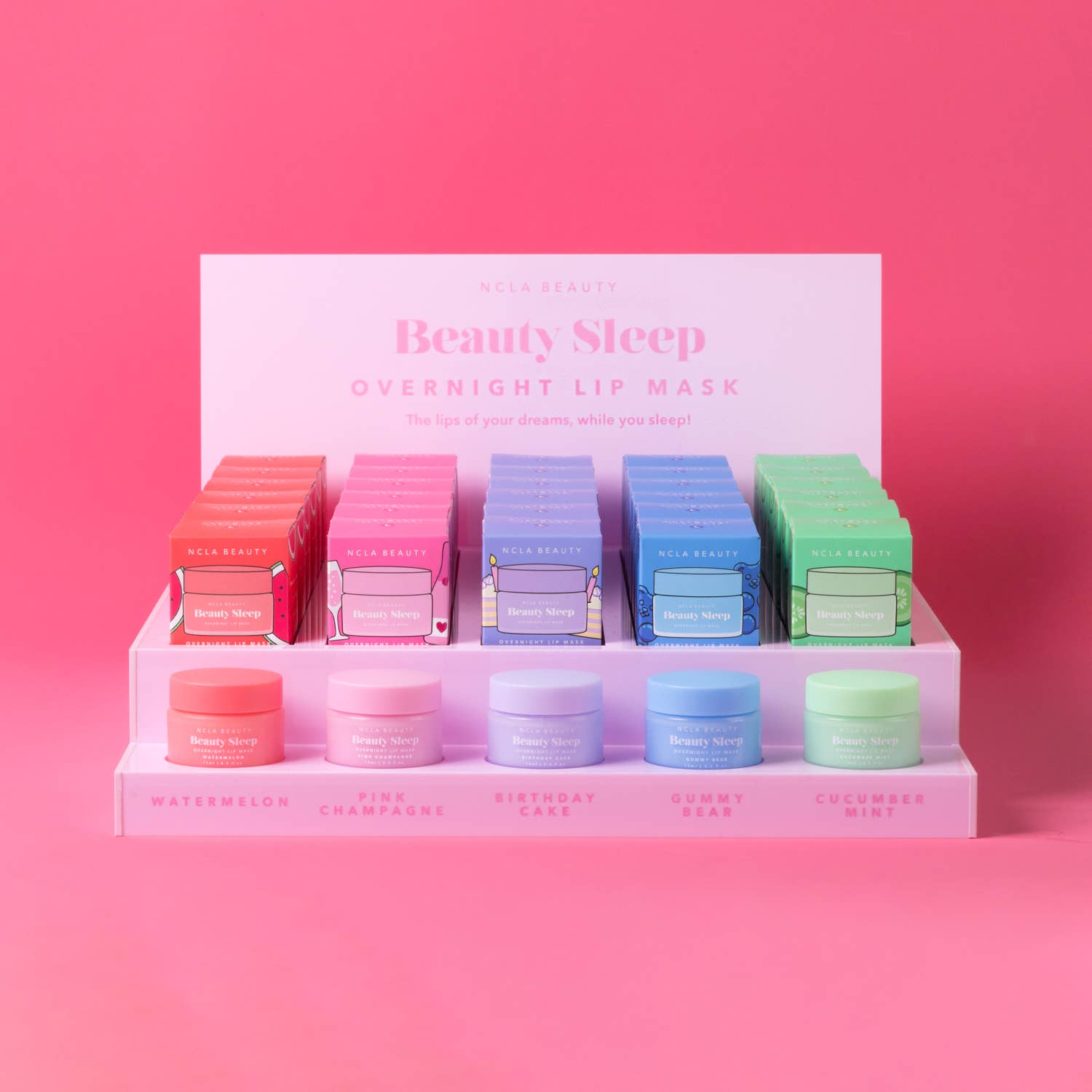 NCLA Beauty - Wholesale Lip Treatment/Mask - Beauty Sleep Lip Mask Bundle w/ FREE display0