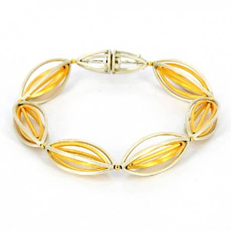 Pulseira de prata 27x10x7 mm/19 cm de comprimento por atacado de Korczynski Design Jewellery