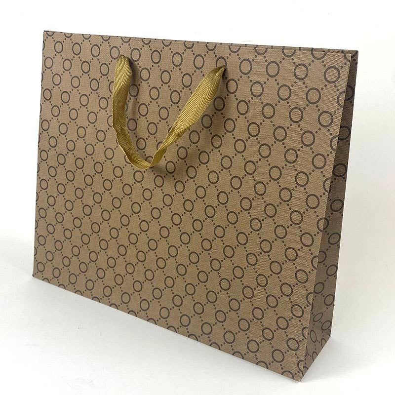 ByHome – Großhandel Geschenktüten – 20er-Set Geschenktüten aus Kraftpapier mit rundem Kettenmuster in 6 Größen2