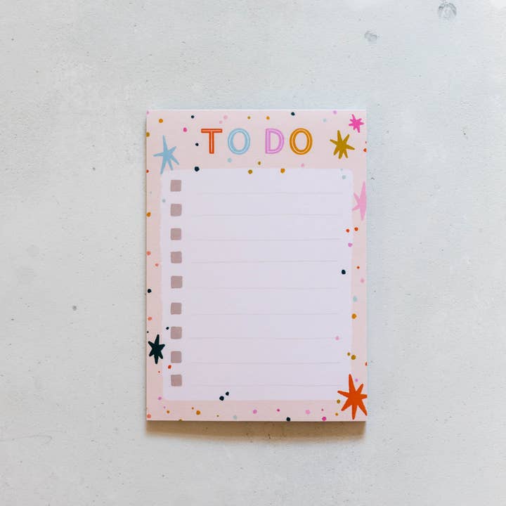 Colourful Stars To Do A6 Pad for wholesale by Finest Imaginary