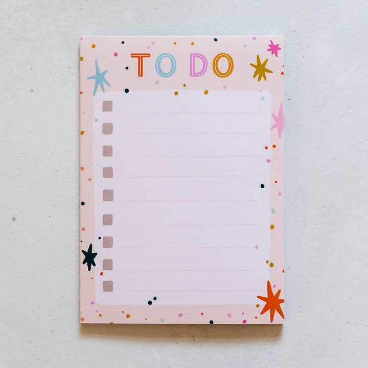 Finest Imaginary – wholesale Notepad – Colourful Stars To Do A6 Pad0