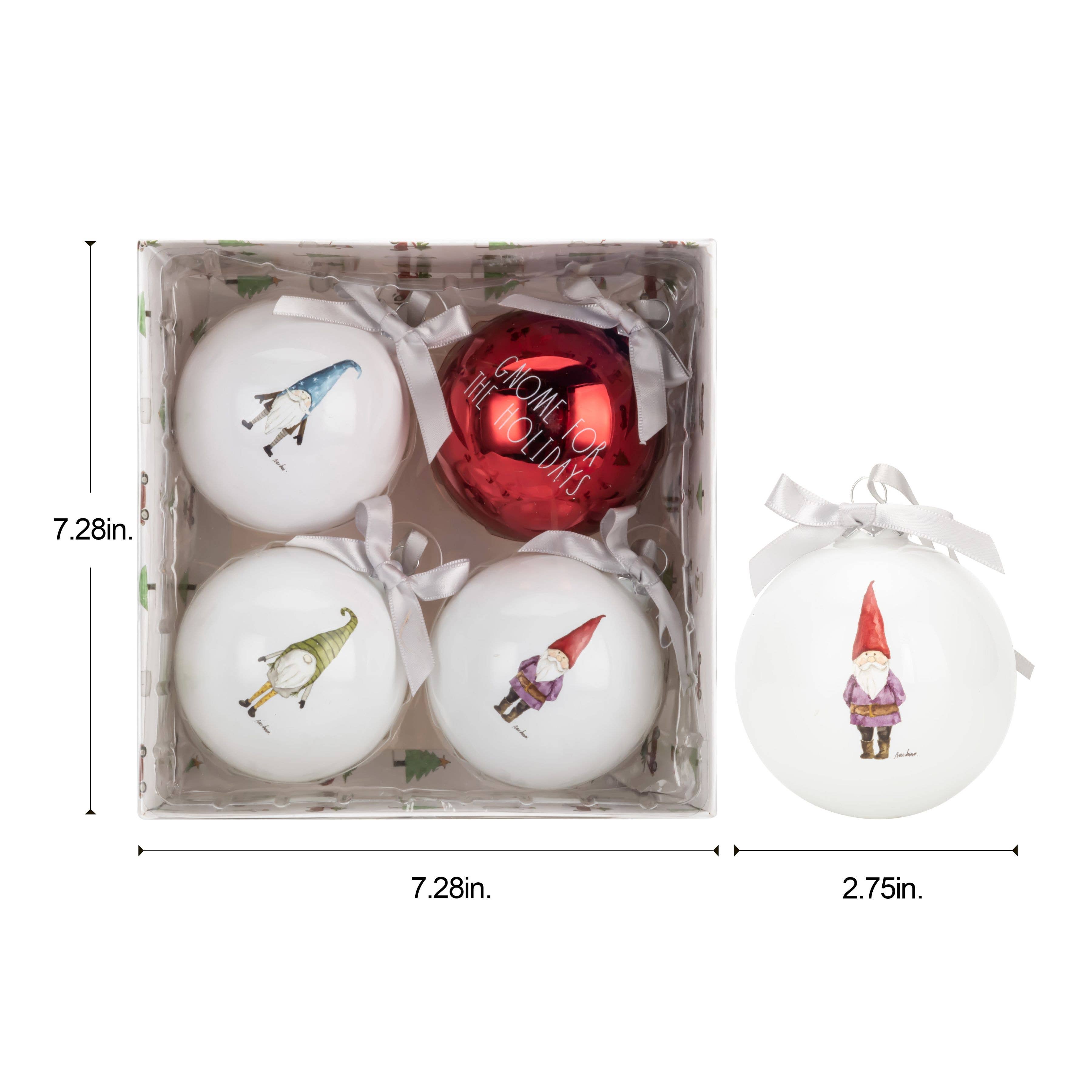 DesignStyles Home – wholesale Prydnadsset – Rae Dunn Set med 4 Julprydnader med Tomtetema2