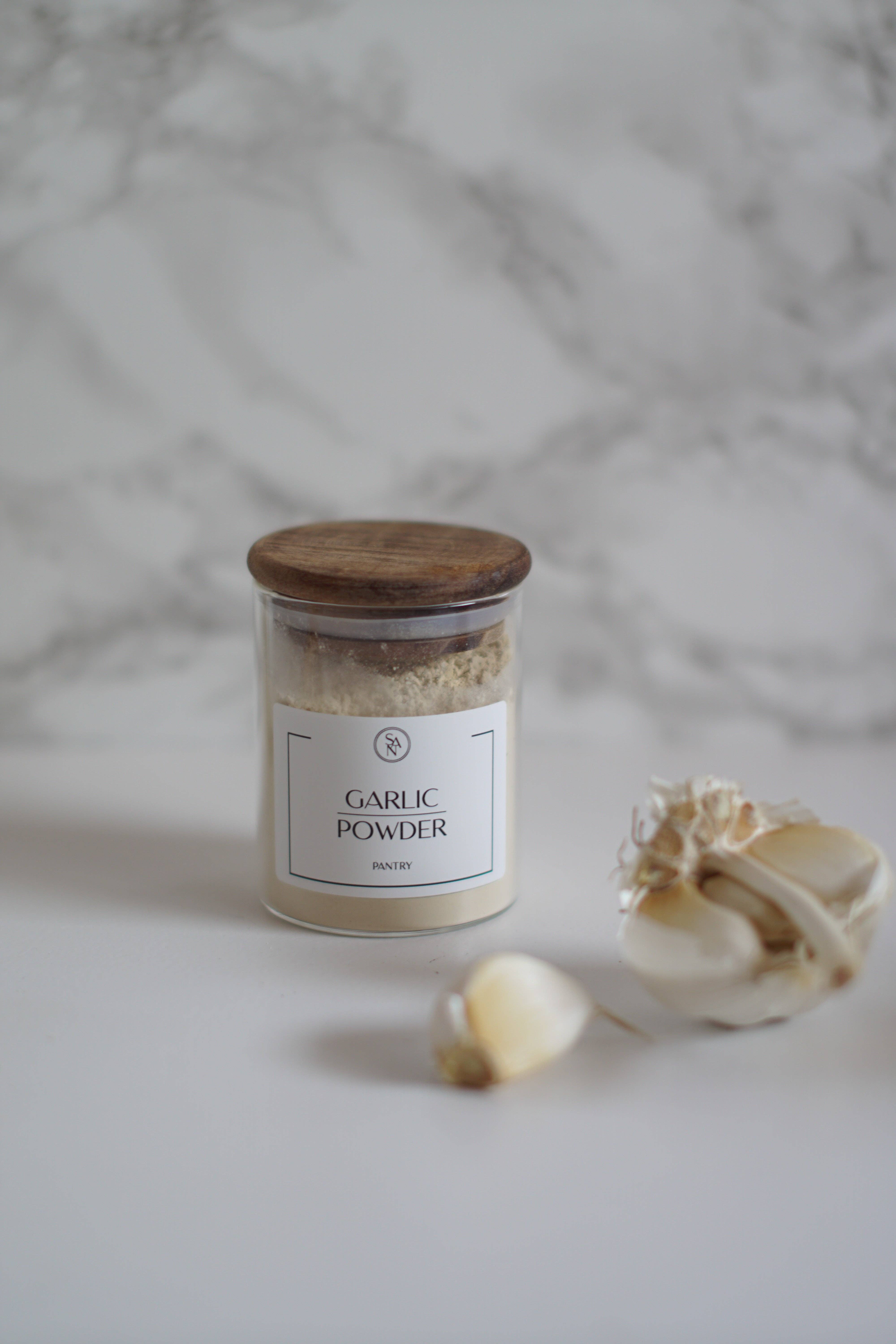 So At Nature - Wholesale Jar - Round Glass Spice Jars With Labels  Airtight Acacia Wooden L6