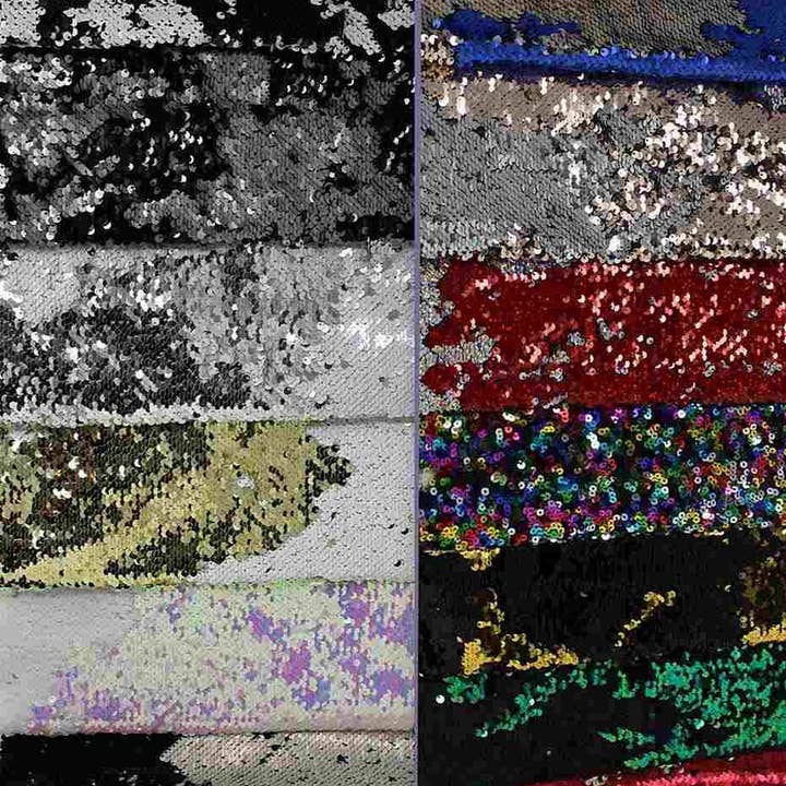 Fabrics Star - Wholesale Fabric - Color Changing Sensory Wall Reversible Sequin Fabric, Easy to Flip Fabric, 52 Inch in Width | Arts & Crafts1