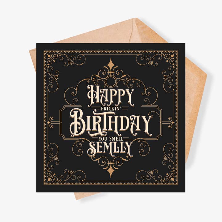 Happy Birthday Smelly Vintage Greeting Card Humour Cards Funny Design Heritage for wholesale by KDW Creatives