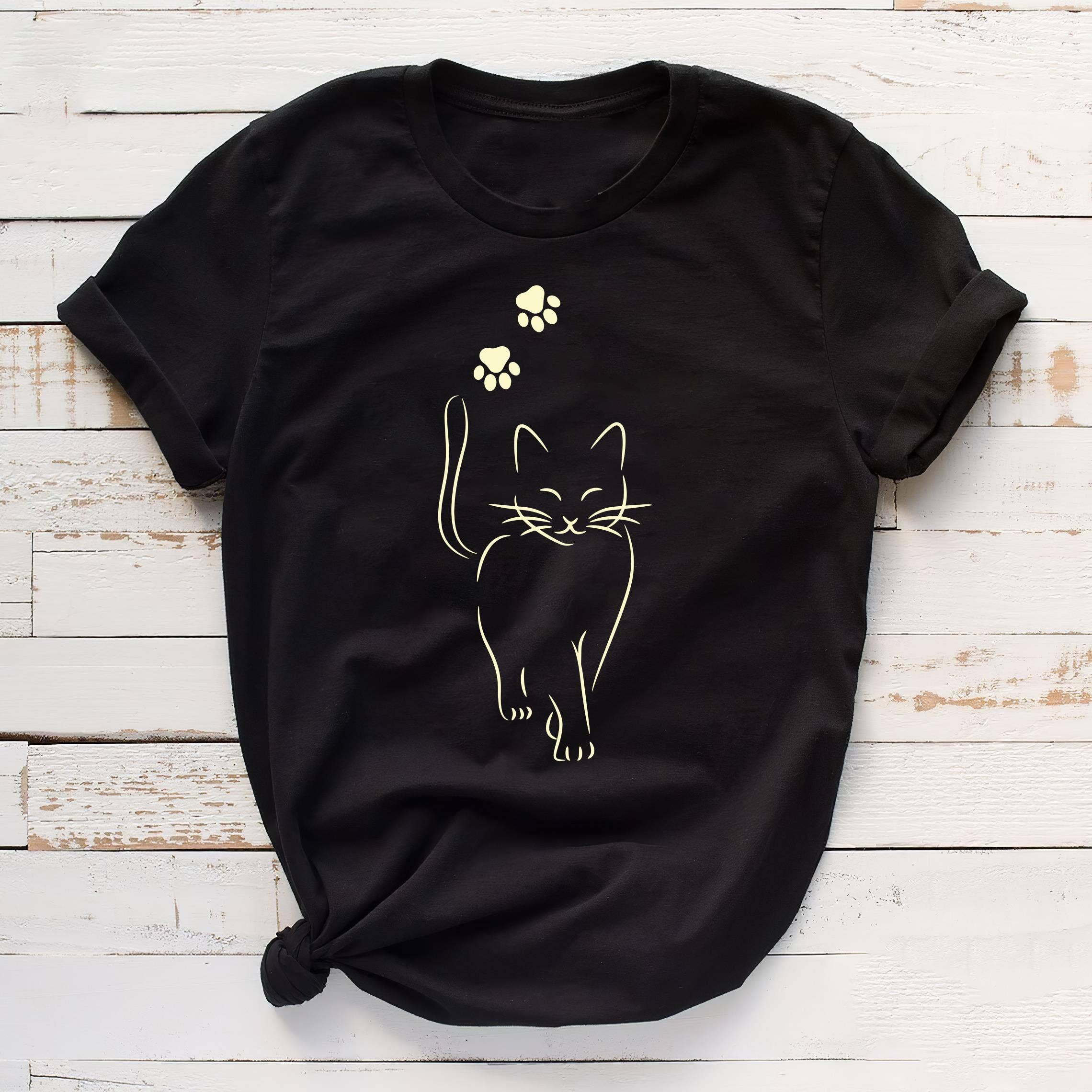Black Cat Paw Shirt, Funny Cat Shirt, Cat Lovers, Cat Dad, Cat Mom for wholesale on Faire1