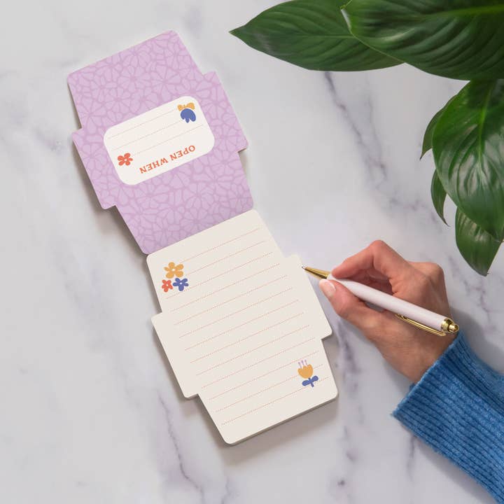 Studio Oh! - Wholesale Stationery/Notecard Set - Swaying Blooms Mini Memo with Stickers