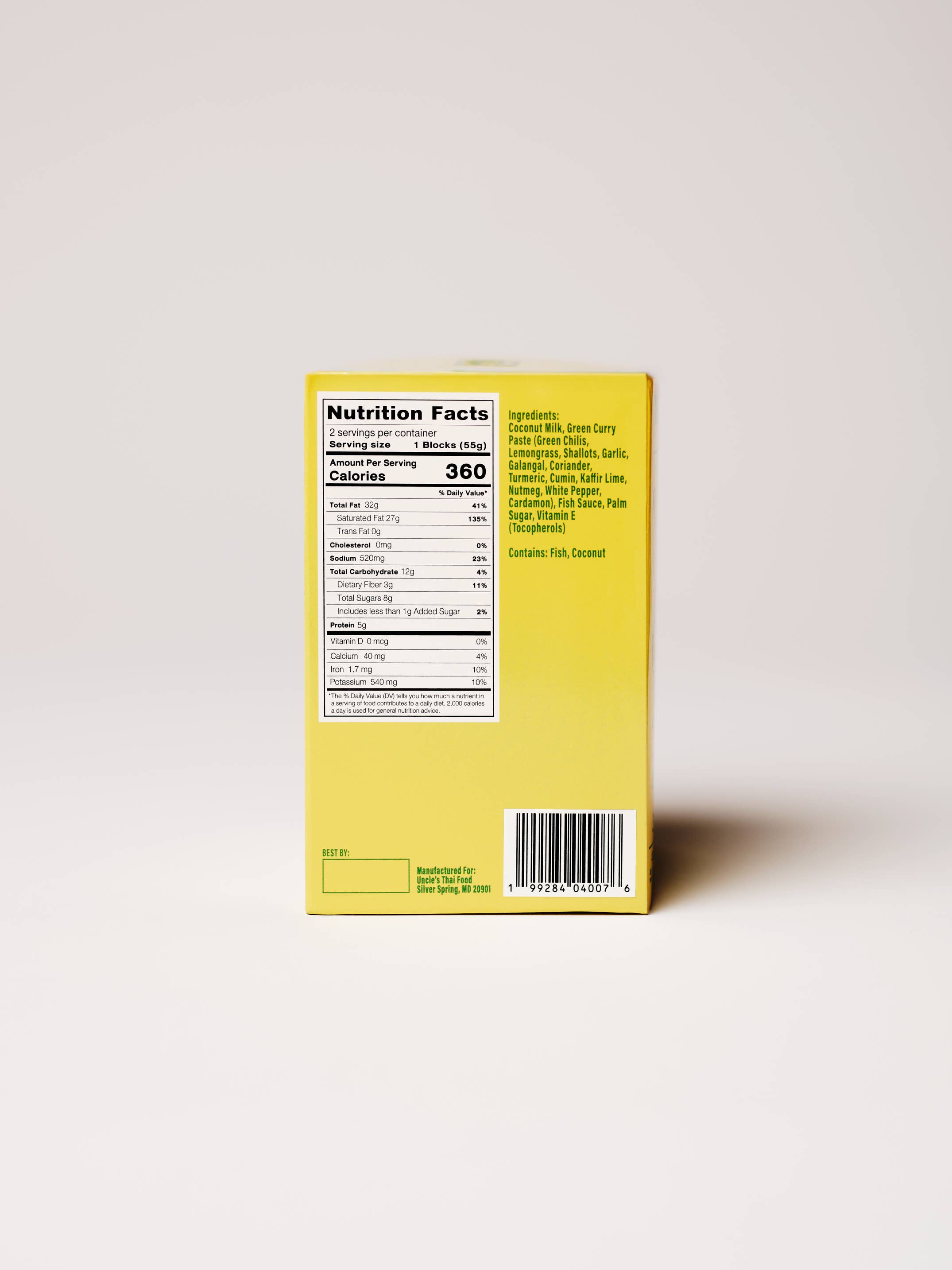 Uncle's Thai Food – wholesale Sauce – Uncle's Big Green Curry1