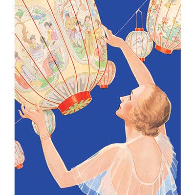 Kvinde Med Kæmpe Lanterner - Modetryk for engroshandel hos Laughing Elephant