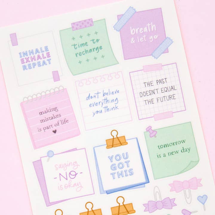 Post-It Affirmations Sticker Sheet for wholesale by Willwa