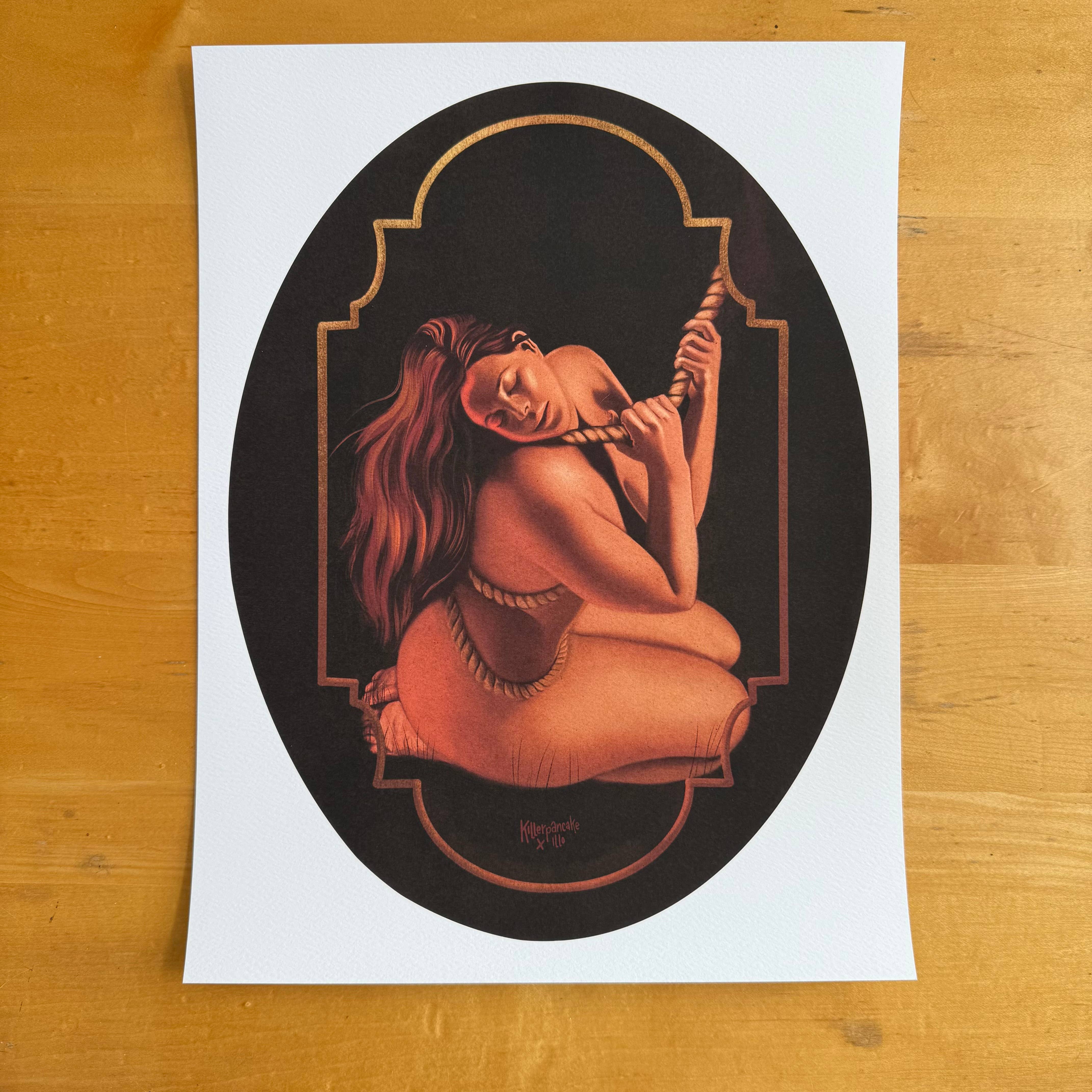 Killerpancake Illustration - Wholesale Art Print - Tied (Occult Art Print)1