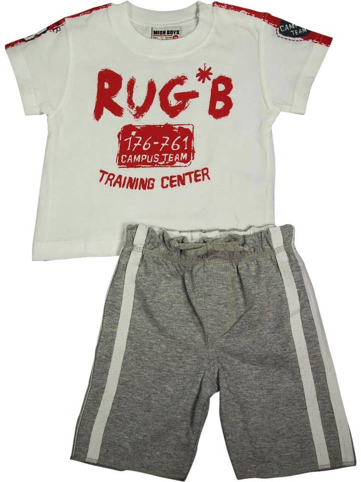 Eastern Off Price - Wholesale Top & Short Set - Kids - Mish Mish Baby Boy Infant Cotton Knit Short Sleeve Short Set