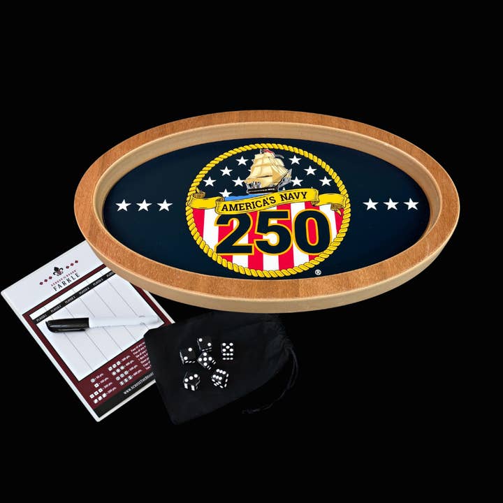 Across the Board - Wholesale Board Game - NAVY 250th Celebration Farkle Game
