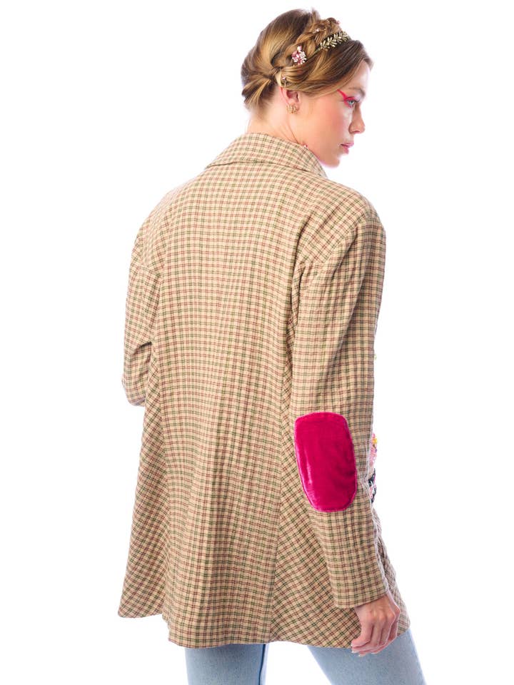 Aratta | Women's Fashion - Wholesale Blazer - Women's - Diana Beige Floral Blazer | Plaid Blazer | Flowery Jacket25