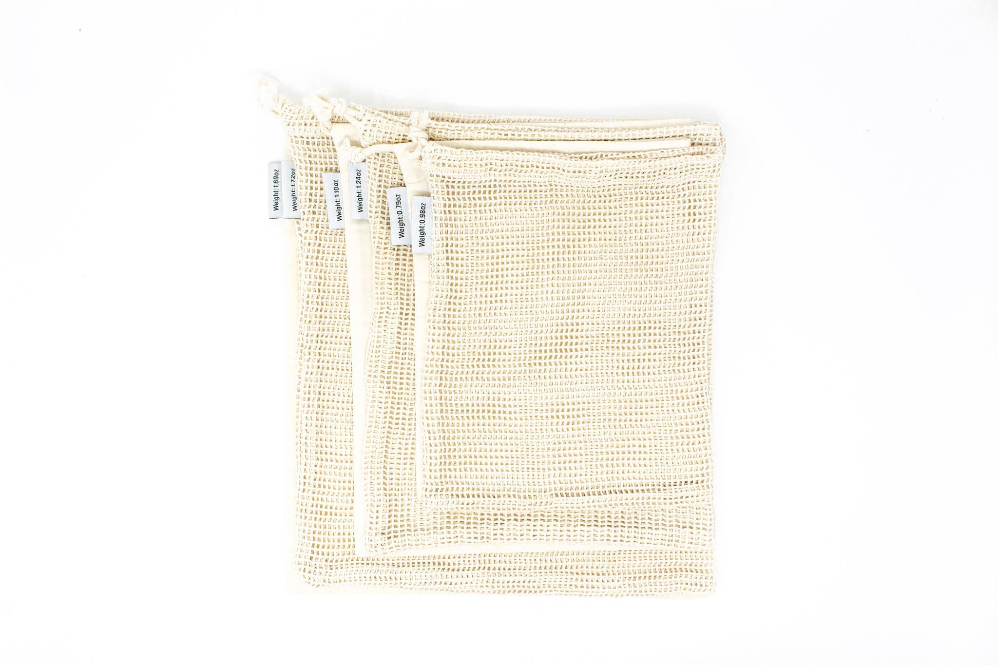 The Waste Less Shop - Wholesale Grocery/shopping bag - Reusable Organic Cotton Produce Bag Set – Mesh & Muslin 5