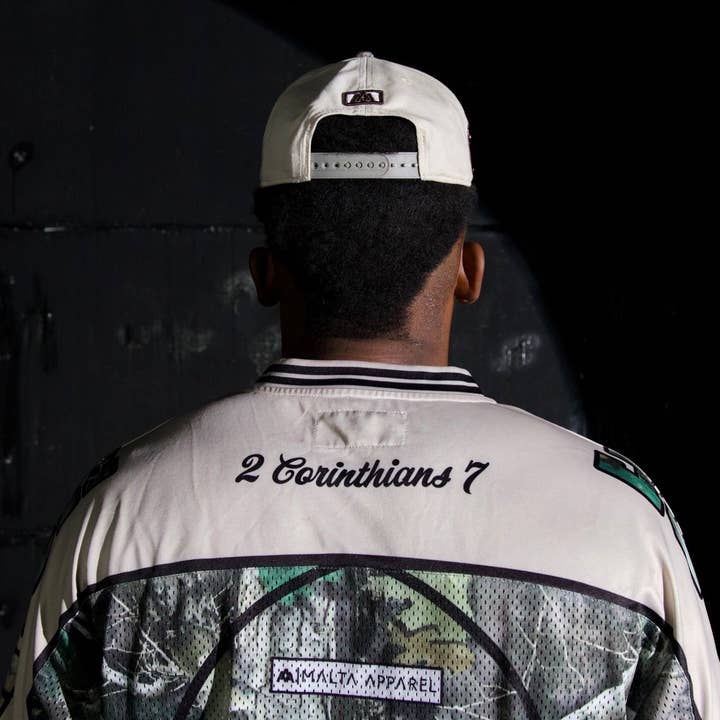 Malta Apparel LLC - Wholesale Baseball Cap - Unisex - CONSECRATED Premium SnapBack - Cream/Malta Woodland Camo9