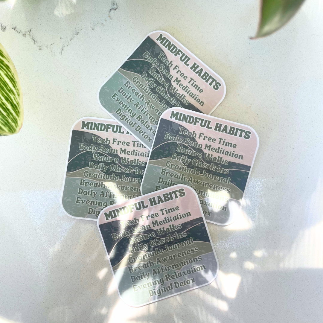 Mindful over Mind Full - Wholesale Sticker - Mindful Habits Sticker | Mental Health Sticker | Mindfulness1