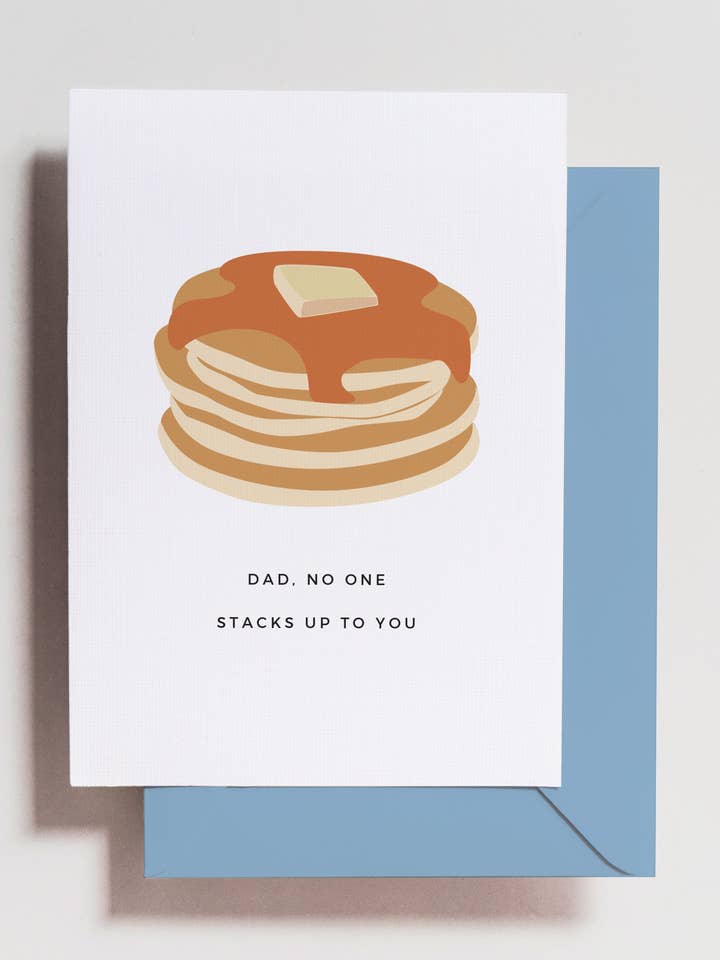 Dad Pancake Card for wholesale by Haven Print Co.