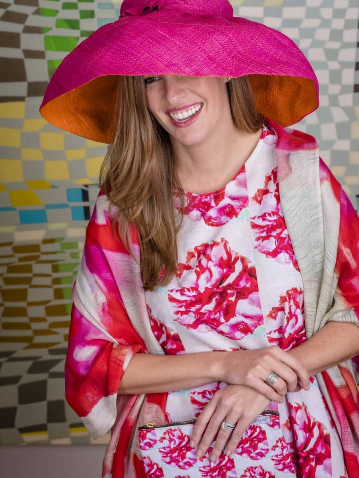 "Peonies From Heaven" A-line Dress for wholesale by Lady Barbara Pinson Artist