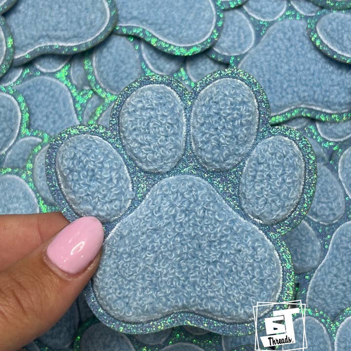 6j Threads LLC – Großhandel Aufnäher – Chenille Pfotenabdruck2