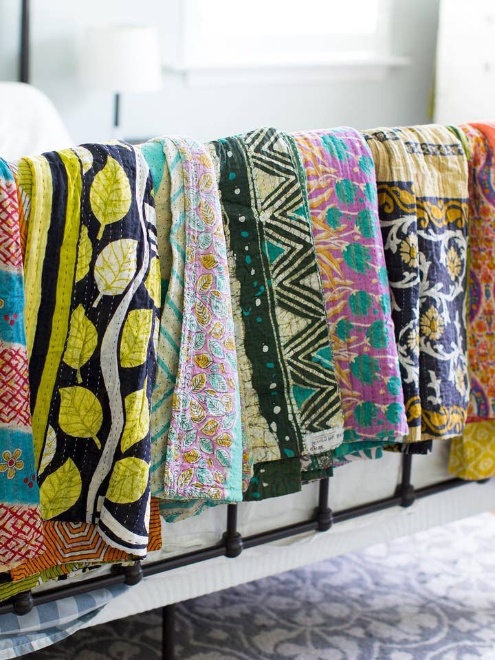 Kantha Throw for wholesale by ReMade India