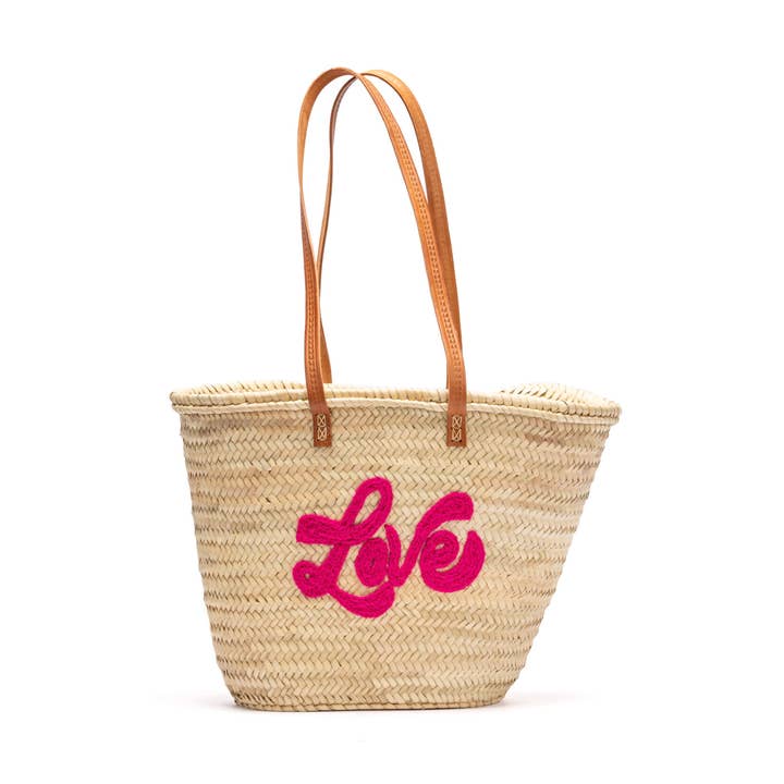 Strandkorg palm, korg, Sommarväska av halm och läder för wholesale av ZocoChic