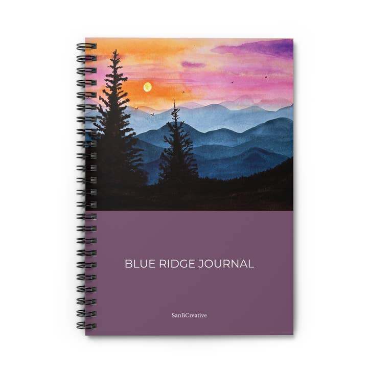 Caderno Espiral de Aguarela Pôr do Sol Blue Ridge (15 cm x 20 cm) por atacado de SanBCreative