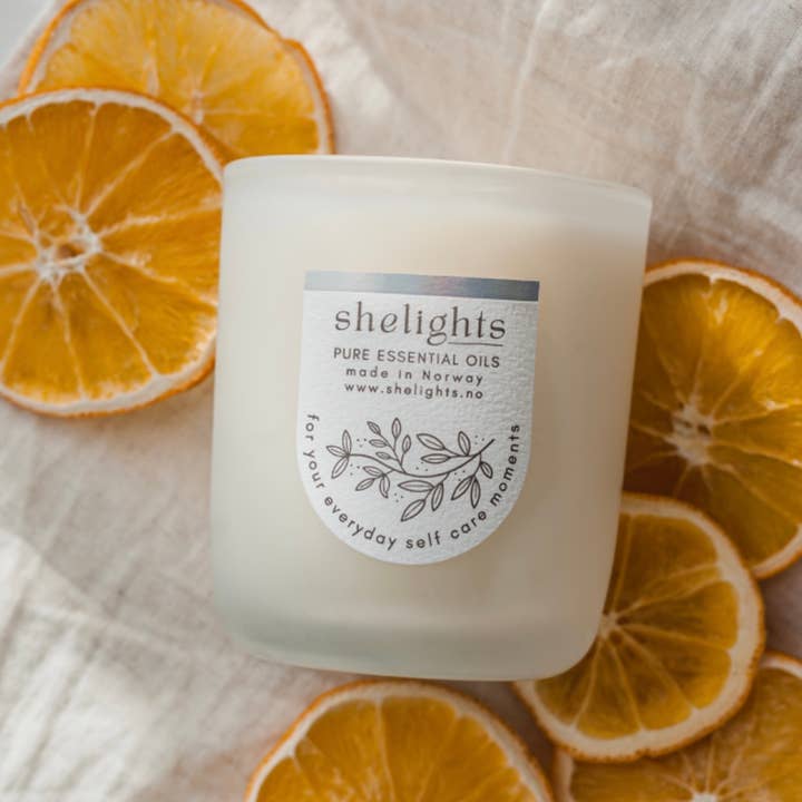 Shelights - Wholesale Jar/Filled Candle - Naranja (citrus) aromatherapy scented candle 230g1