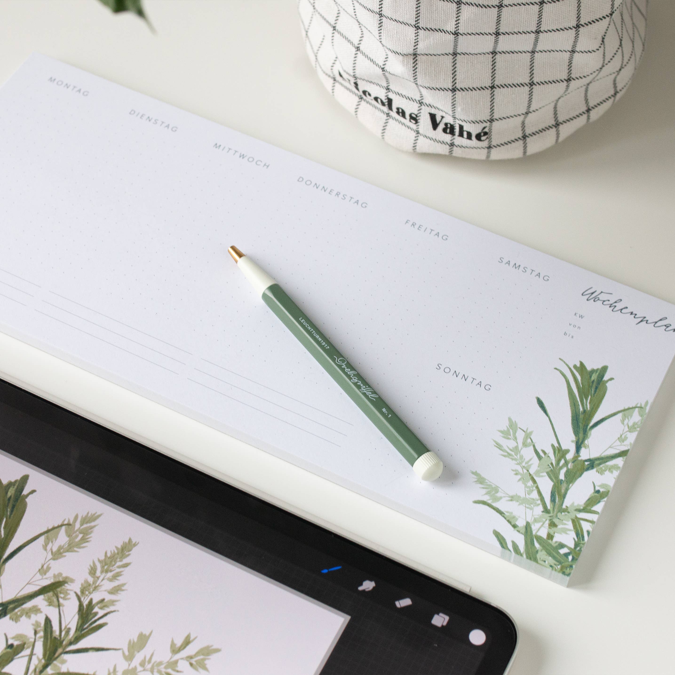 Wildblumen Atelier - Wholesale Notepad - Weekly planner pad Sea Buckthorn with 50 sheets, 30x12.5 cm5