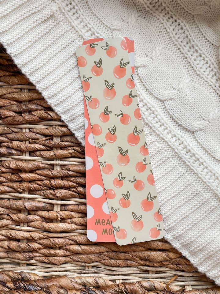 Peachy Polka Dot 2x8 Bookmark | Glossy for wholesale by Meaggie Moos