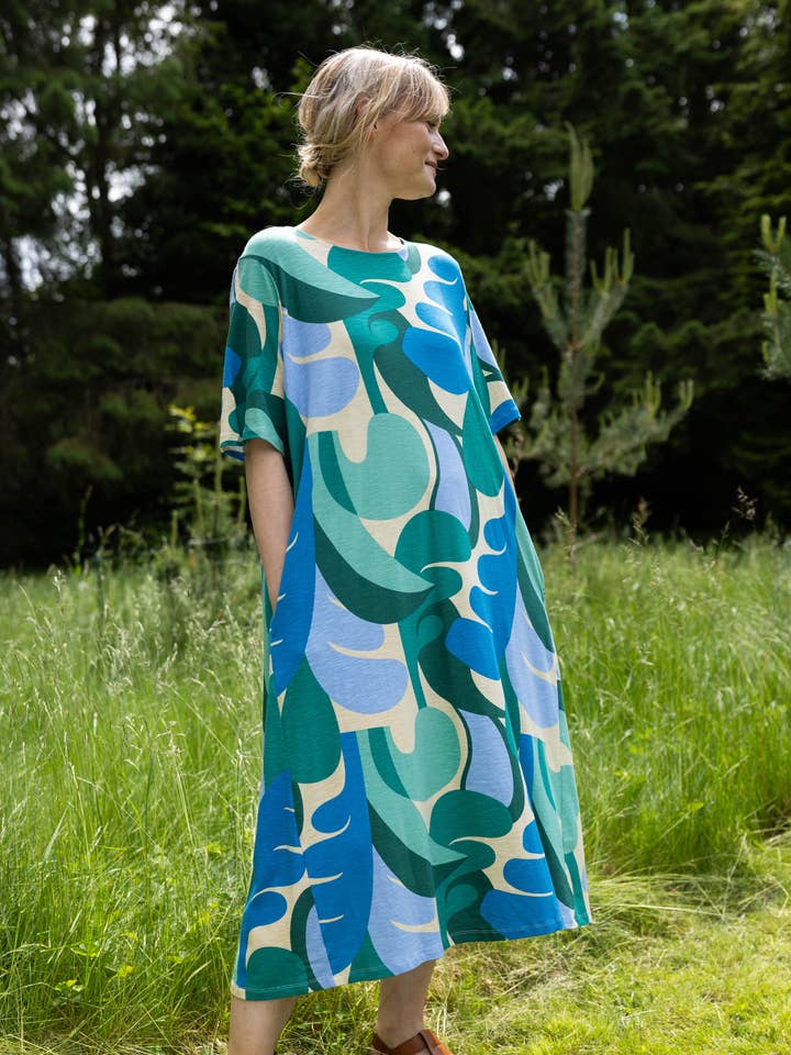 Danegladly Slub Dress Light Beige TROPS for engroshandel hos Danefae København