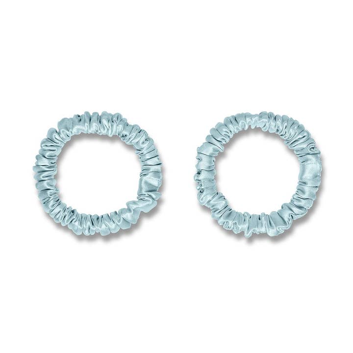 Thin Silk Scrunchies for wholesale by Two Bees London