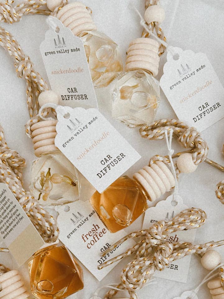 Winter/Holiday Car Diffusers | Air Fresheners for wholesale by Green Valley Made