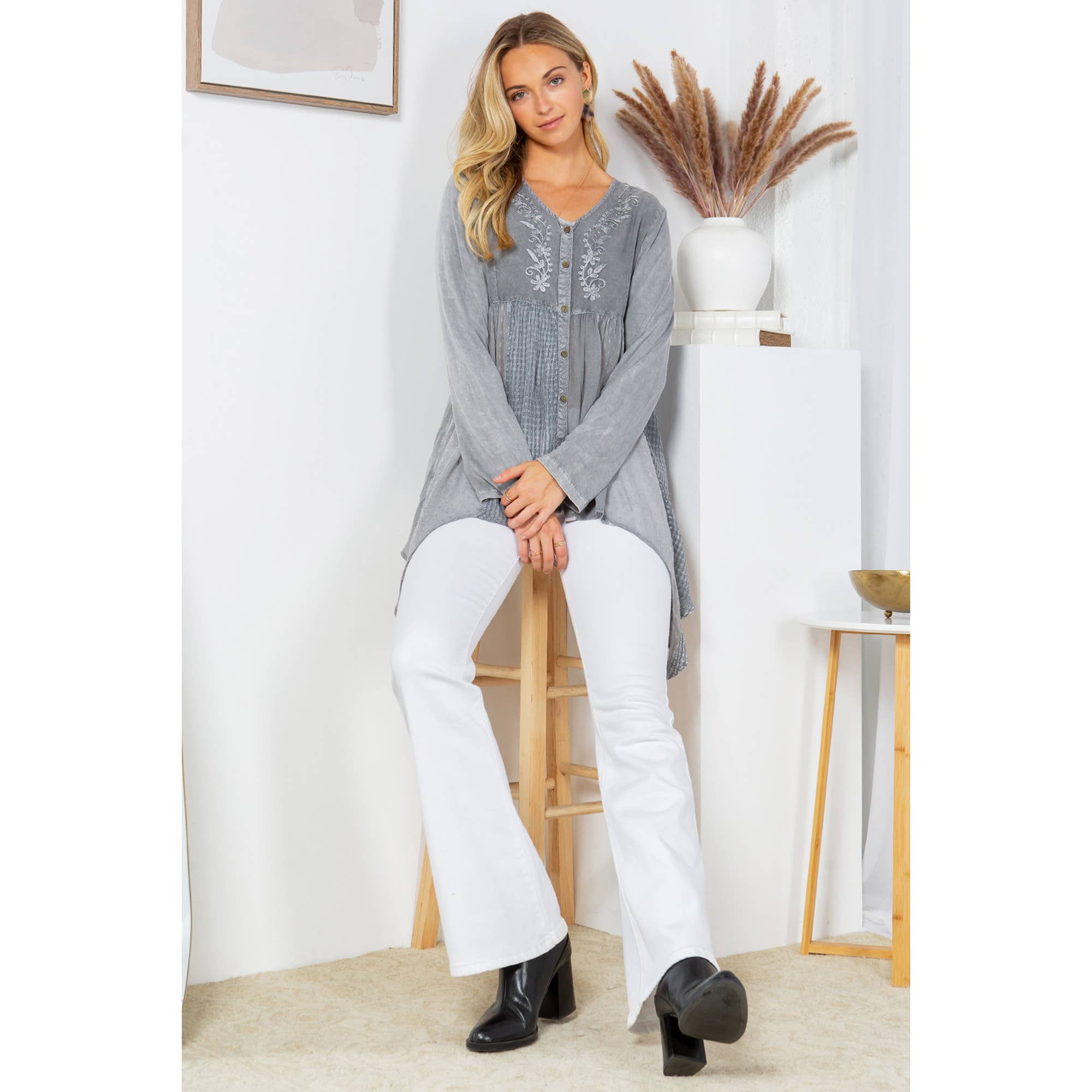 Young Threads - Wholesale Tunic - Women's - Bohemian Rhapsody: Stonewashed Rayon Women Top4