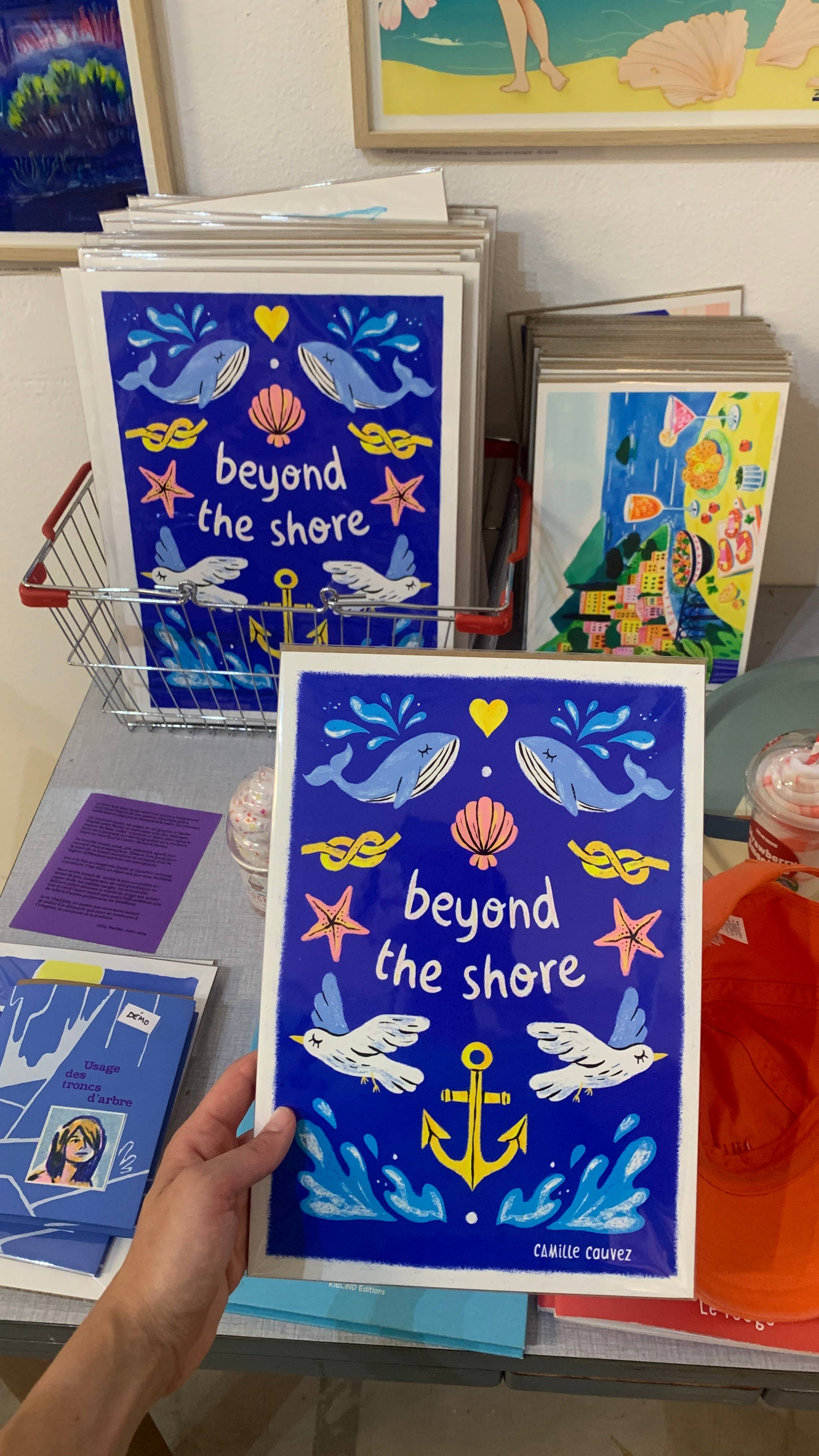 Camille Cauvez illustration et papeterie – wholesale Poster – Beyond the shore poster | nature quote sea ocean3