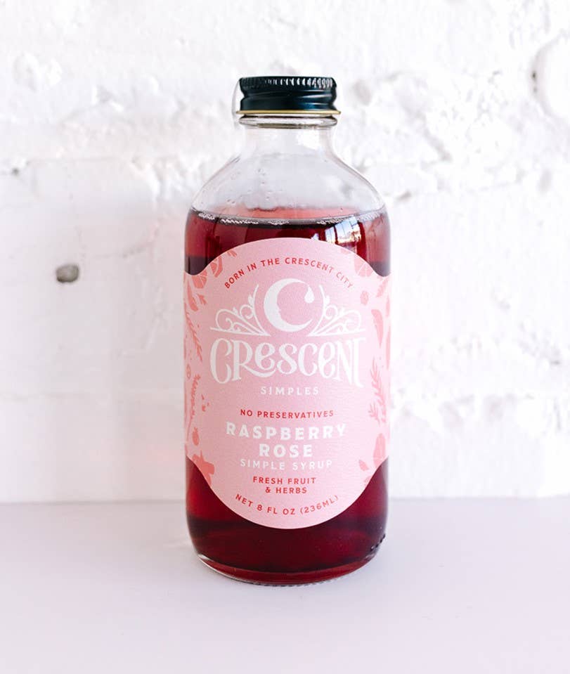 Crescent Simples - Wholesale Cocktail Mix/Syrup - Raspberry Rose Simple Syrup1