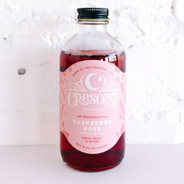 Crescent Simples - Wholesale Cocktail Mix/Syrup - Raspberry Rose Simple Syrup1